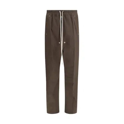 Rick Owens Brown Cotton Cargo Pants