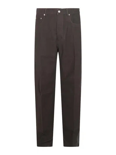 Rick Owens Brown Cotton Denim Jeans