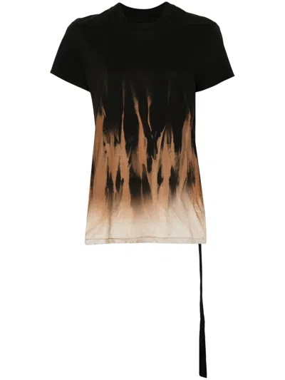 RICK OWENS BROWN COTTON T-SHIRT