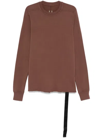 RICK OWENS BROWN CREWNECK SWEATSHIRT
