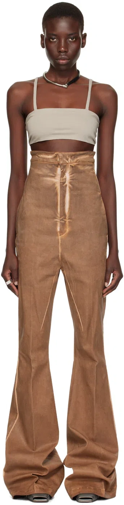 Rick Owens Brown Dirt Bolan Jeans In 54 Henna Brown