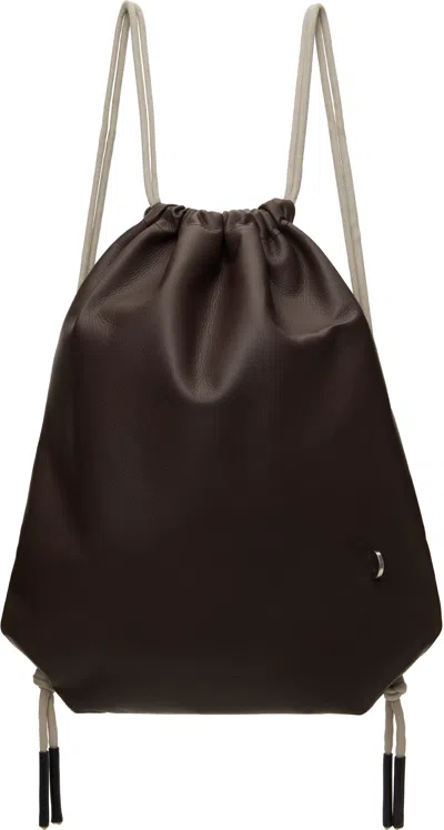 Rick Owens Brown Hollywood Drawstring Backpack
