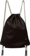 Rick Owens Brown Hollywood Drawstring Backpack In 1408 Mahogany/pearl