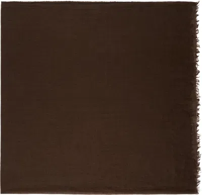 Rick Owens Brown Hollywood Ginny Scarf In 14 Mahogany