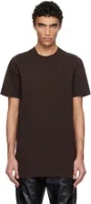 Rick Owens Brown Hollywood Level T-shirt In 14 Mahogany