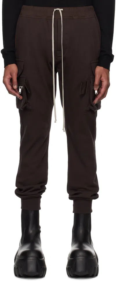 Rick Owens Brown Hollywood Mastodon Cargo Pants In 14 Mahogany