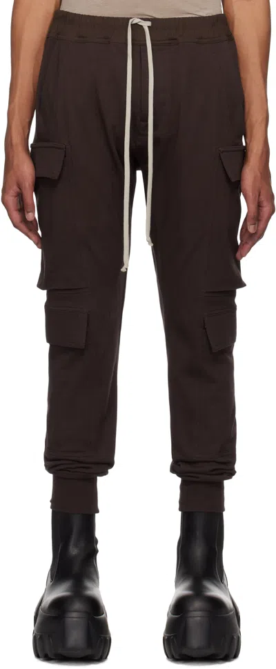 Rick Owens Brown Hollywood Mastodon Megacargo Pants In 14 Mahogany