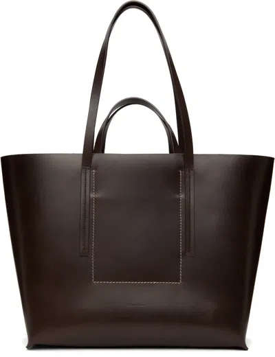 Rick Owens Brown Hollywood Shopper Tote In 14 Mahogany