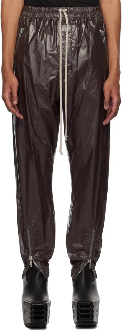 Rick Owens Brown Hollywood Tecuatl Trousers In 14 Mahogany