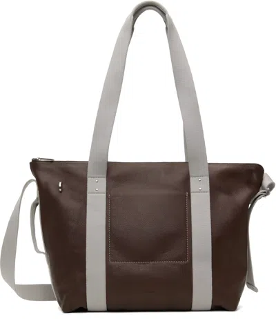 Rick Owens Brown Hollywood Trolley Tote In 1461 Mahogany/oyster