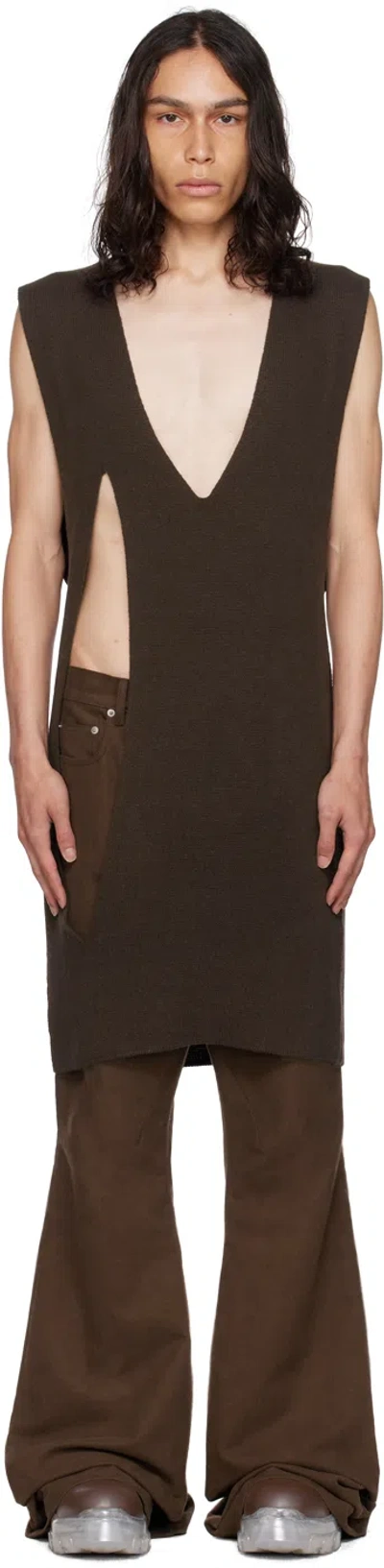 Rick Owens Brown Luxor Tank Top In 04 Brown