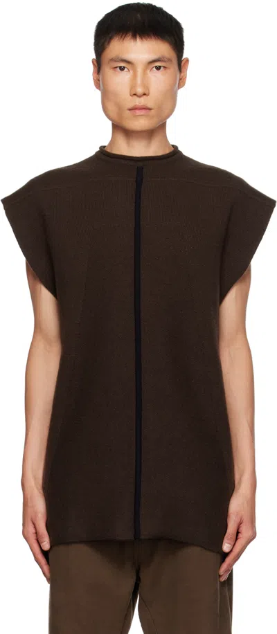 Rick Owens Brown Motivo Sweater In 0409 Brown/black