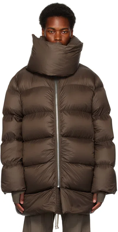 Rick Owens Brown Mountain Down Jacket In 04 Brown