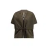 Rick Owens Brown Polyester Sleveless Jacket In Green