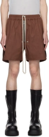 RICK OWENS BROWN PORTERVILLE BELA BOXERS SHORTS