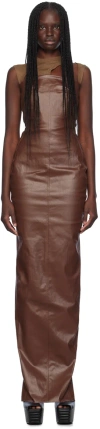 Rick Owens Brown Porterville Bustier Gown In 93 Throat