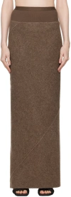Rick Owens Wool Cloth Pencil Skirt With Flared Bottom In 134 Fawn