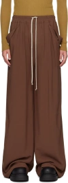 Rick Owens Brown Porterville Lido Trousers In 93 Throat
