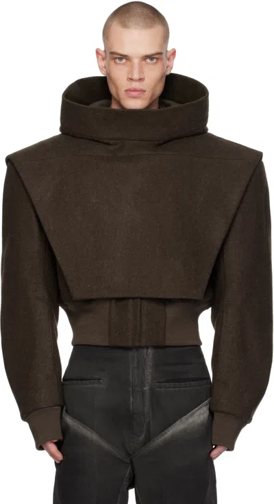 Rick Owens Brown Porterville Tatlin Flight Bomber Jacket In 04 Brown