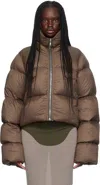Rick Owens Brown Porterville Turtle Down Jacket In 134 Fawn