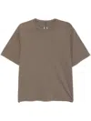 Rick Owens Brown Relaxed-fit Short Sleeve T-shirt With Design In Brown