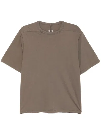 Rick Owens Brown Relaxed-fit Short Sleeve T-shirt With Design