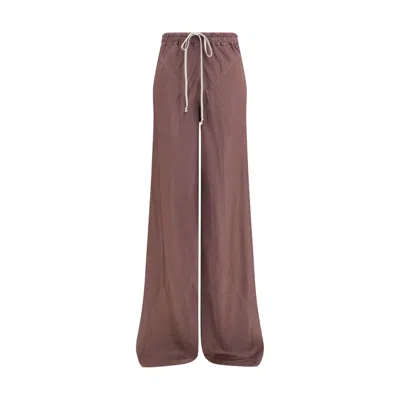 Rick Owens Brown Silk Casual Pants
