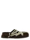 Rick Owens Brown Megalance Mule Granolas In Suede In Brown