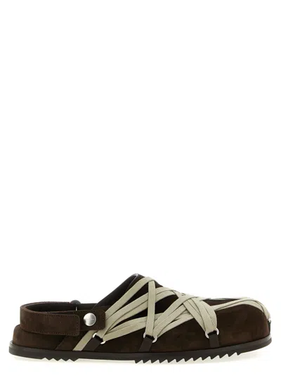 Rick Owens Brown Slip On Sandals