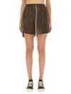 Rick Owens Brown Solid Shorts In Brown