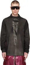 Rick Owens Brown Splintered Denim Jacket In 24d100 Brown Dark Du