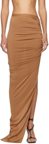 Rick Owens Asymmetric Draped Skirt In 124 Nude