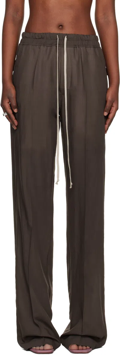 Rick Owens Brown Temple Dietrich Drawstring Lounge Pants