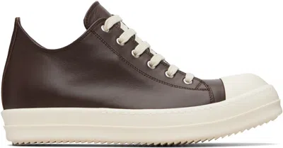 Rick Owens Brown Temple Low Sneakers