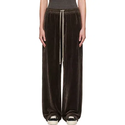 Rick Owens Brown Tower Dietrich Drawstring Trousers In Multi