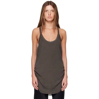 Rick Owens Brown Tower Gigi Tank Top In Gray