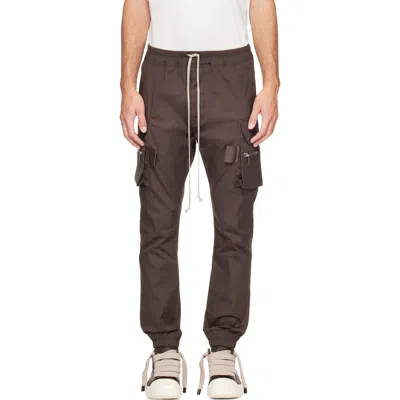 Rick Owens Brown Tower Heavy Cotton Poplin Mastodon Cargo Pants