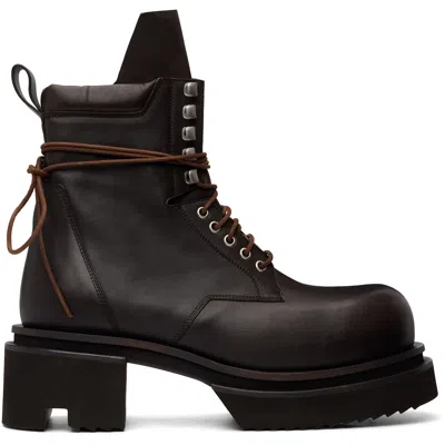 Rick Owens Army Gabe Leather Lace-up Boots In Multi