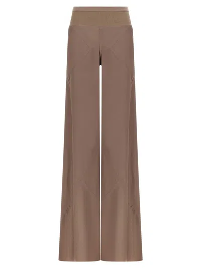 RICK OWENS BROWN VISCOSE BLEND PANTS