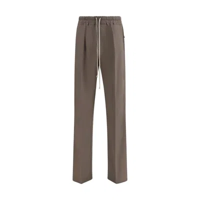 Rick Owens Drawstring Trousers In Brown