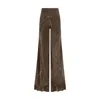 Rick Owens Brown Viscose Casual Pants In Green