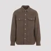 Rick Owens Press-stud Felted Shirt Jacket In Brown