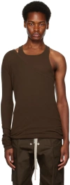 Rick Owens Brown Ziggy Banana Tank Top In 04 Brown