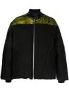 RICK OWENS BRUSHED-EFFECT PANELLED PADDED JACKET