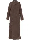 Rick Owens Brushed-finish Coat In Brown