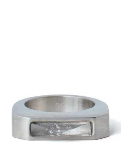 RICK OWENS BRUSHED RECTANGULAR RING
