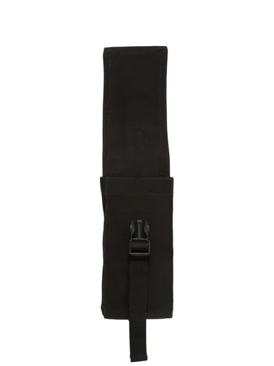 Rick Owens Buckle-fastening Can Pocket In Black
