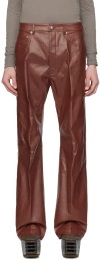 Rick Owens Burgundy Geth Jeans In 73 Henna