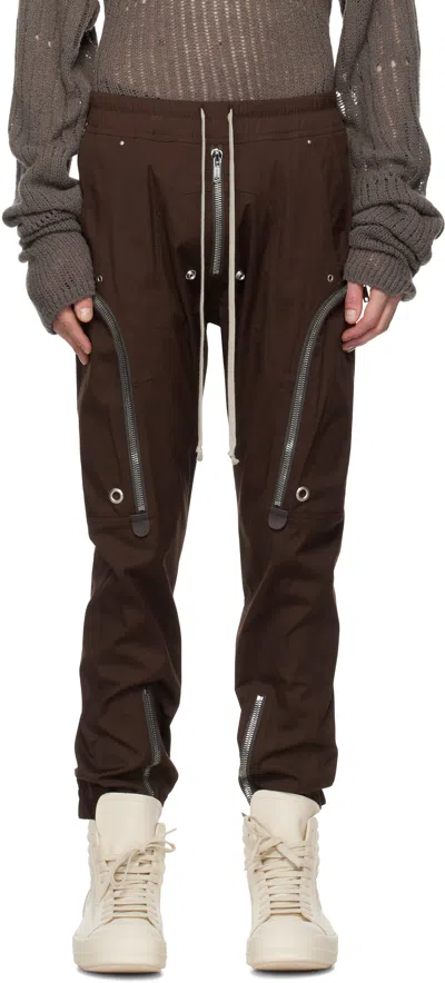 Rick Owens Burgundy Hollywood Bauhaus Cargo Pants In 14 Mahogany
