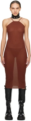 Rick Owens Skorpio Midi Dress In 73 Henna